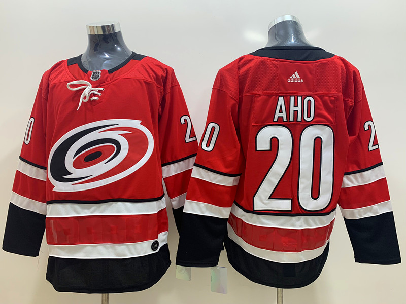 Men's Carolina Hurricanes Sebastian Aho #20 Red Jersey